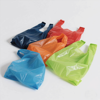 Sacs de courses personnalisables en PEHD avec poignée, impression en héliogravure, résistants à l'humidité, avec logo personnalisé pour entreprises et supermarchés