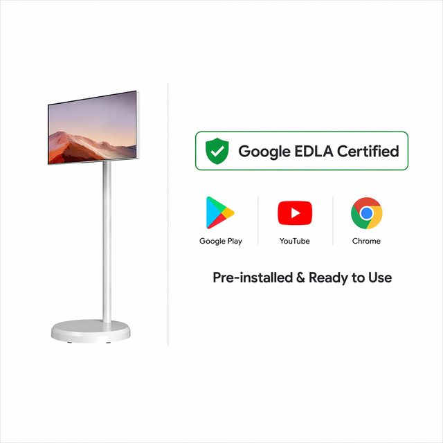 Portable Tv 27 Inch Battery-Powered Android for Stand Smart TV Touch Screen