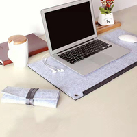 Tapis de souris multifonction en feutre, haute qualité, impression personnalisée, tapis de bureau, Double couche, tapis d'ordinateur, organisateur de rangement