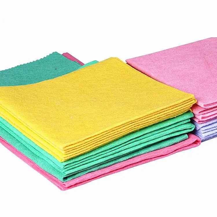 2022 Microfiber Doeken Kleurrijke Car Cleaning Handdoek Super Absorberende Naaldvilt Niet-geweven Stof