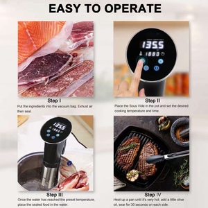 Circulateur de cuisson <span class=keywords><strong>sous</strong></span> <span class=keywords><strong>vide</strong></span> 1200W avec contrôle par minuterie, incluant un livre de recettes détaillées pour la cuisine professionnelle - Product Image 3