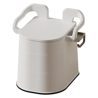 Ensemble de toilettes mobiles portables en plastique avec poignées latérales, seau intérieur amovible, deux pièces, pour usage domestique, modèle 2318 – Approvisionnement direct usine