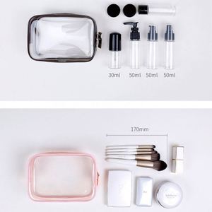 Bolsa de Maquillaje Transparente Impermeable con Cierre y Logotipo Personalizado, Bolsa de Cosméticos de PVC para Viaje, Organizador - Product Image 4