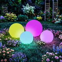 Lumière de pelouse ronde multicolore à télécommande, indice de protection IP54, étanche, pour extérieur, éclairage d'ambiance pour aménagement paysager