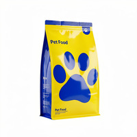 Sac alimentaire personnalisé pour animaux de compagnie avec fermeture éclair, taille sur mesure, pochette d'emballage recyclable à fond plat pour aliments secs pour chats et chiens