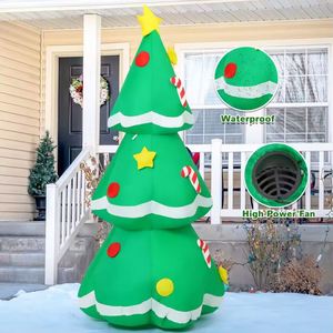 Sapin de Noël gonflable personnalisé avec lumières LED de 5 pieds pour enfants, décorations de fête en polyester pour l'extérieur - Product Image 1