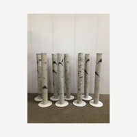 Accessoires d'arbre en fibre de verre illuminés sur mesure, style bouleau, pour présentoirs de vente au détail