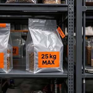 Sac de nourriture pour animaux de compagnie personnalisé à fenêtre givrée en PE-BD à joint à huit côtés étanche à l'humidité avec trou européen pour le stockage en vrac - Product Image 6