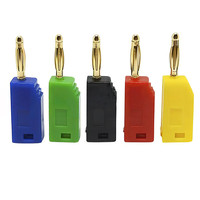 Connecteur banane 2 mm avec tête de test en cuivre plaqué or, empilable avec connecteur de panneau expérimental K2