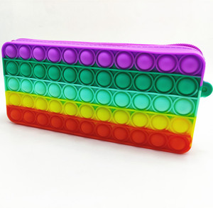<span class=keywords><strong>Grand</strong></span> étui à crayons en silicone Push Popit pour enfants Sacs à crayons de grande capacité - Product Image 5