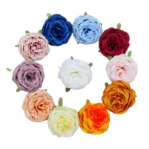 RSH decorazione floreale fai da te fiori artificiali colori retrò testa di rosa di seta per parete di fiori