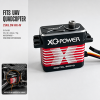 Servomoteur XQ-BLS8125D 25 kg, numérique sans balais, étanche, engrenages en acier inoxydable, boîtier en aluminium CNC, 8,4 V, pour UAV