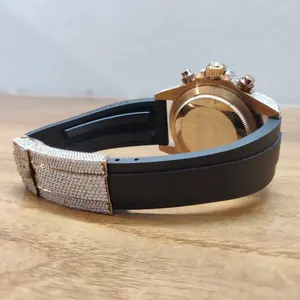 นาฬิกาเพชรคุณภาพสูงระบบกลไก VVS Moissanite สำหรับผู้ชายและผู้หญิง - Product Image 3