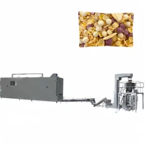 Cheese Extruded Crispy Core Filling Pop Corn Puff Snack Processing Line