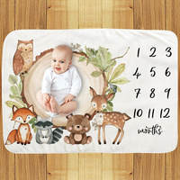Nouveau-né photographie fond tissu serviette polaire couverture bébé jalon couverture