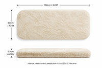 Coussin de banc sur mesure en fausse fourrure luxueuse, moelleuse et épaisse, en mousse haute densité, antidérapant, avec coutures soignées, pour intérieur