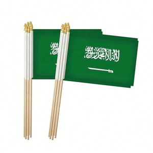 Bandera de Arabia Saudita personalizada de poliéster para ondear a mano, decorativa para eventos, para colgar en la pared, o como cubierta para el capó del coche, para eventos y regalos - Product Image 4