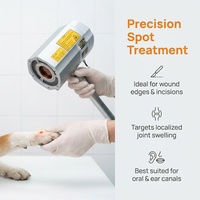 Appareil de thérapie par spectre profond WIRA noir de 300 W pour table de clinique vétérinaire et soins à domicile des animaux