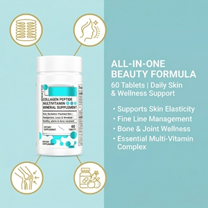 Complément alimentaire en comprimés de collagène multi-peptides OEM pour la peau, les <span class=keywords><strong>cheveux</strong></span>, les ongles <span class=keywords><strong>et</strong></span> les articulations, nutrition quotidienne - Product Image 2