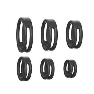 Silicone Delay Ring Black Six Fold Stretch For <b>Masturbation</b> Adult Use - Product Image 2