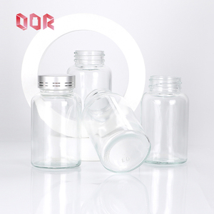 Flacon capsule en verre transparent pour emballage pharmaceutique, capsules pour produits de santé, pilules avec bouchon à vis - Product Image 2