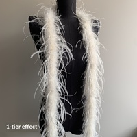 Bandes de plumes d'autruche (1 à 10 couches, 15-20 cm) – Accessoires multicouches pour ourlets de jupes de mariage, de carnaval et de robes de danse latine