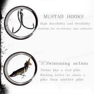 <span class=keywords><strong>Artificiale</strong></span> Pike Lure Bait Multi Snodato Esche 20 centimetri 66g Realistici Crankbaits <span class=keywords><strong>Pesca</strong></span> Wobblers Swimbait Esche Da <span class=keywords><strong>Pesca</strong></span> di <span class=keywords><strong>Mare</strong></span> - Product Image 6