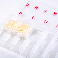 1000 pièces boîte à ongles boîte de haute qualité en plastique clair vide boîte de rangement des ongles pour utilisation en salon outil d'art des ongles