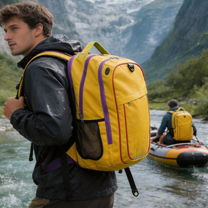 Mochila Impermeable para Todo Clima con Múltiples Bolsillos, Orificio para Cables y Puerto para Auriculares, Bolsa de Hidratación para Aventuras de Senderismo al Aire Libre - Product Image 1