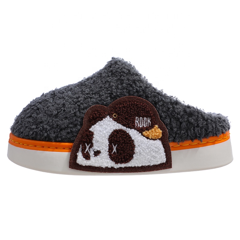 Новинка 2021, Детские хлопковые тапочки, милая Нескользящая теплая детская сумка на каблуке для дома на осень и зиму