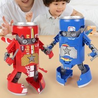 Figuras de Juguete Educativas de Plástico con Diseño Creativo de Robot Soda Deformable para Niños de 2 a 4 Años