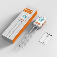 Testeur de sol trois-en-un avec écran, humidimètre haute précision à double sonde, mesure du pH, de la température et de l'humidité