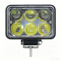 Luz de Trabajo LED Súper Brillante de 18W con Lente 4D y 6 LED, Lámpara Auxiliar de Conducción para 4x4, SUV, Camiones Todoterreno y Tractores