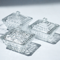Boîtes et bacs de rangement pour épices en verre, élégants, modernes et multifonctionnels, décoration de cuisine, pot à bonbons carré en verre