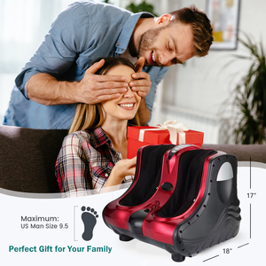 Masajeador de pies y piernas Máquina de rodillos 80W PU <span class=keywords><strong>Control</strong></span> de cable manual Shiatsu Masajeador de pies con calor - Product Image 2
