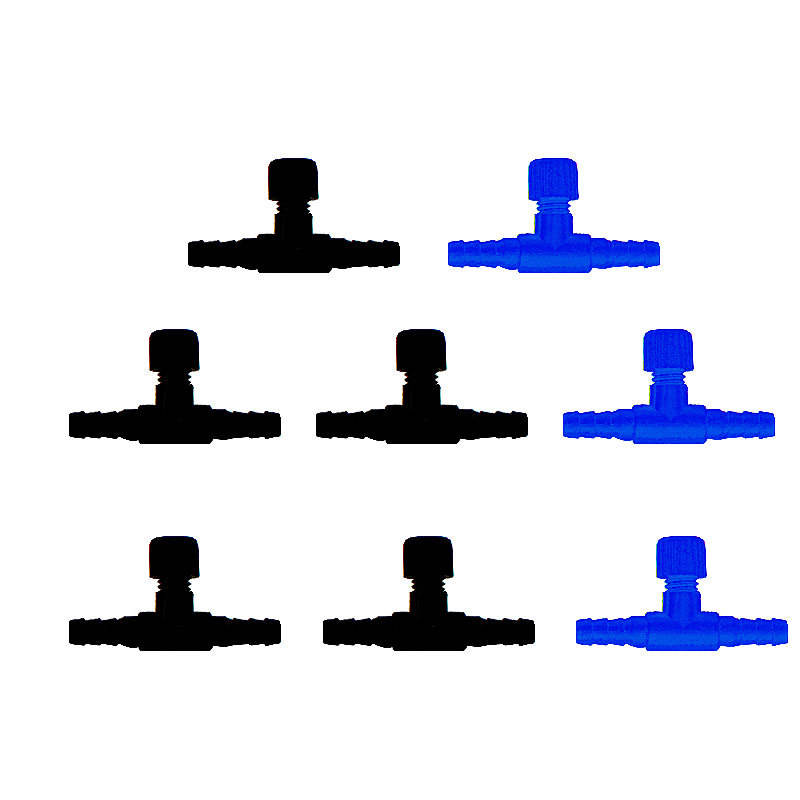 Valve en T noire 4mm