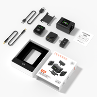 Microphone Lavalier Sans Fil Mini Anti-Bruit Magnétique 2.4G pour Enregistrement Vidéo et Podcast avec Étui de Charge