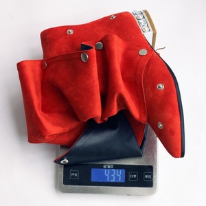 Bottes hautes en jean pour femme, grande taille 48, coupe large, avec rivets métalliques, tige plissée, talons carrés bas - Product Image 6