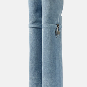 Botas Altas de Mujer Talla Grande 46 con Cierre Metálico Shark Lock, Botines Largos de Punta Fina, Stilettos de Tacón Alto, Zapatos Vaqueros - Product Image 3