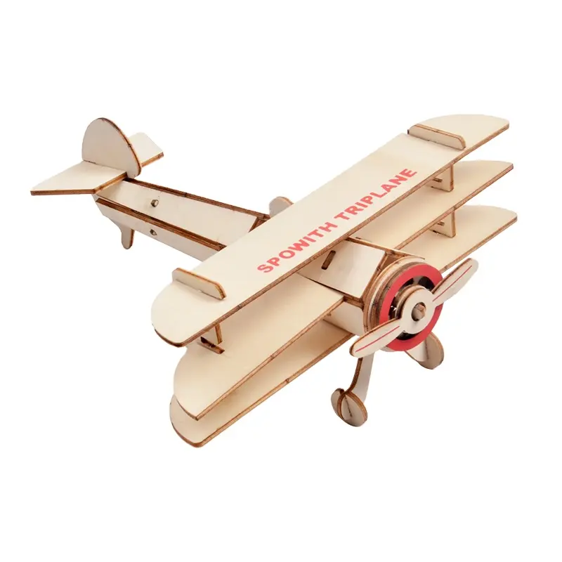Small Two Board Hot Helicopter Simulation Model Laser Cutting Wooden Puzzles 3D Wood Jigsaw For Boys Gifts