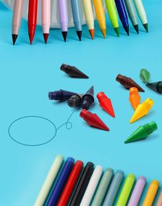 Ensemble de 12 stylos gel rotatifs Macaron Slim Twist, couleurs pastel bonbon, surligneurs pour journal, stylos signature, logo personnalisé - Product Image 3