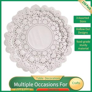 4 6 8 10 12 Inches Classic Eco-Friendly <b>Round</b> Paper Lace Dollies Wedding Table Decoration Party Supplies <b>Placemat</b> for Baking - Product Image 2