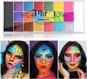 Palette de <span class=keywords><strong>peinture</strong></span> à l'huile pour le <span class=keywords><strong>visage</strong></span> et le corps, 20 couleurs, grande palette noire et blanche, tatouage, Halloween, SFX, fête, artiste, scène, <span class=keywords><strong>maquillage</strong></span>, kit de <span class=keywords><strong>peinture</strong></span>, 168g - Product Image 2