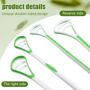 Portable Food-Grade Silicone Tongue Scraper Soft Plastic Oral Care <b>Cleaner</b> for Fresh Breath - Product Image 2