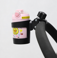 Support de tasse pour poussette OEM ODM, logo et couleur personnalisés, support de bouteille multifonctionnel réglable deux-en-un pour poussette, vélo électrique, draisienne