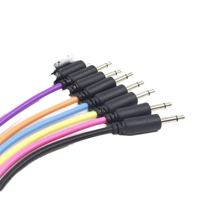 3.5mm Plug Male to Male PVC Jacketed Mono Patch Cable with Foil Shielding