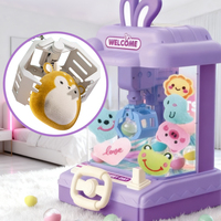 Mini grue à griffes personnalisée jeu d'arcade domestique avec mini animaux en peluche DIY Kawaii Pink Candy Grabber Catcher Toy