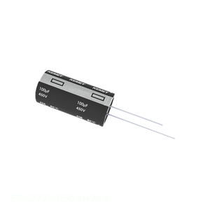 Condensador de Canal de Fabricante ESK227M050AH9KA, de Orificio Pasante, 220 uF, Aluminio, 220UF, 20%, 50V, Radial TH - Product Image 1
