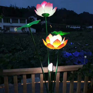 Linternas de Flor de Loto para Exteriores, IP65 Impermeables, Luces Flotantes para Estanques, Jardines, Lagos, Ríos, Decoración Nocturna - Product Image 4