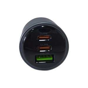 Cargador de Coche de 3 Puertos, 100W, Tipo-C PD QC 3.0, Cargador USB Rápido para Laptop y Teléfono, Cargador de Coche Inteligente de Triple Puerto - Product Image 6